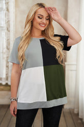 Crew Neck Colorblock T-shirt - Shah S. Sahota